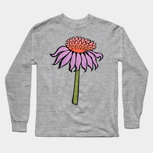 Purple Coneflower Echinacea Indigenous WAWEZHI CANADA Long Sleeve T-Shirt